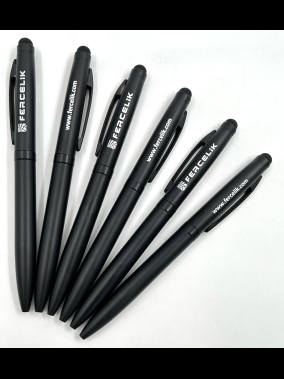 Metal Touchpen Çevirmeli Tükenmez Kalem