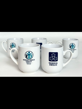 Porselen  Beyaz Bone Promosyon Kupa Bardak - Kutulu