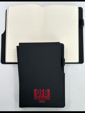 14,5 x 21 cm Termo Deri PU Sert Kapaklı Tarihsiz Defter, 224 Sayfa, 80 gr Ivory Krem Çizgili İç Kağıt, Kenar Boyalı, Kalem Tutuculu