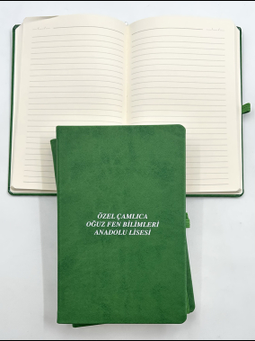 13 x 21 cm Termo PU Sert Kapaklı Tarihsiz Defter, 224 Sayfa, 70 gr Ivory Krem Çizgili İç Kağıt, Esnek Kapak Lastikli, Kalem Tutuculu