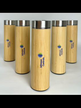 500 ml Bambu Kaplamalı Süzgeçli Çelik Termos