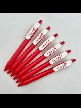 Basmalı Beyaz Klipsli Plastik Tükenmez Kalem