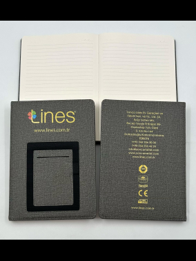 15 x 21 cm Termo PU Sert Kapaklı Tarihsiz Defter, 224 Sayfa, 70 gr Ivory Krem Çizgili İç Kağıt, Kart ve Telefon Bölmeli, Kalem Tutuculu