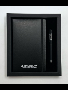 13×21 Ciltbezi Defter & Metal Roller Kalem Kutulu Hediye Seti