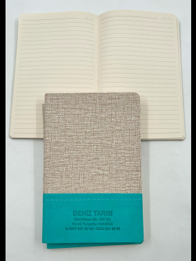 12,5 x 20 cm Termo PU Yumuşak Kapaklı Tarihsiz Defter, 160 Sayfa, 60 gr Holmen Krem Çizgili İç Kağıt