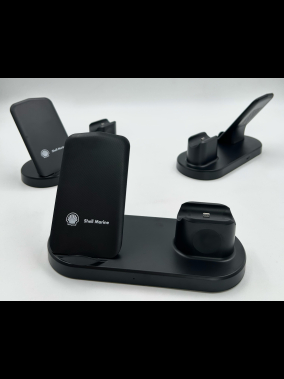 Wireless Kablosuz Şarj Standı (10W Hızlı Şarj, Lightning Girişli Kulaklık Yuvalı)