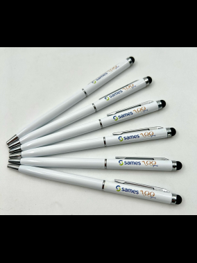 Metal Tükenmez Çevirmeli Touchpen Dokunmatik Kalem