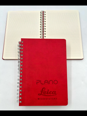 17 x 24 cm Spiralli Termo PU Sert Kapaklı Tarihsiz Defter, 240 Sayfa, 80 gr Ivory Krem Kareli İç Kağıt