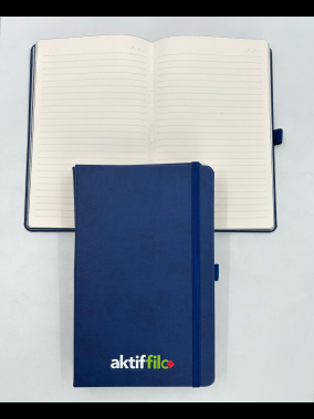 13 x 21 cm Termo PU Sert Kapaklı Tarihsiz Defter, 196 Sayfa, 80 gr Ivory Krem Çizgili İç Kağıt, Renkli Kenarlı, Esnek Lastikli, Kalem Tutuculu
