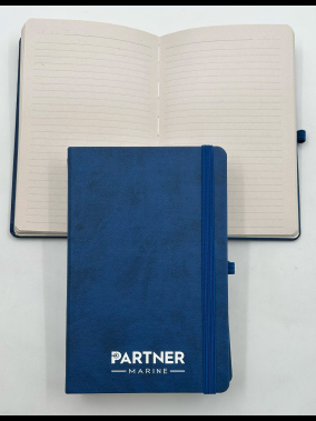 13 x 21 cm Termo PU Sert Kapaklı Tarihsiz Defter, 160 Sayfa, 70 gr. Nostaljik Çizgili İç Kağıt, Esnek Lastikli, Kalem Tutuculu