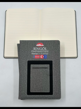 13 x 21 cm Termo Deri Kapaklı Defter 224 Sayfa 80 gr Ivory Krem İç Kağıt Çizgili Kalemlik ve Telefon Cepli