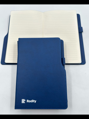 14,5 x 21 cm Termo Deri PU Sert Kapaklı Tarihsiz Defter, 224 Sayfa, 80 gr Ivory Krem Çizgili İç Kağıt, Kenar Boyalı, Kalem Tutuculu