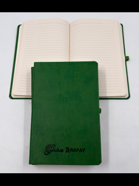 13 x 21 cm Termo PU Sert Kapaklı Tarihsiz EKONOMİK Defter, 160 Sayfa, 60 gr Holmen Krem Çizgili İç Kağıt, Esnek Kapak Lastikli, Kalem Tutuculu