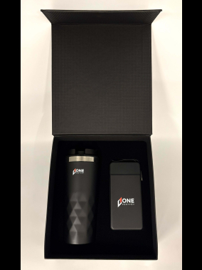 10.000 mAh Hızlı Şarj Powerbank & 450 ml Termos Bardak Kutulu VIP Hediye Seti (Sıvama Sert Kutu)