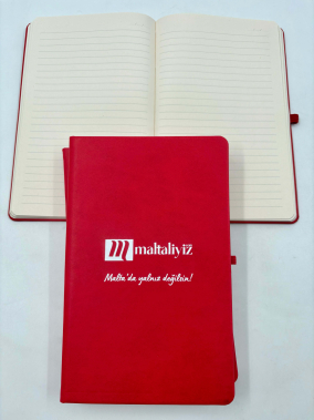 13 x 21 cm Termo PU Sert Kapaklı Tarihsiz EKONOMİK Defter, 160 Sayfa, 60 gr Holmen Krem Çizgili İç Kağıt, Esnek Kapak Lastikli, Kalem Tutuculu