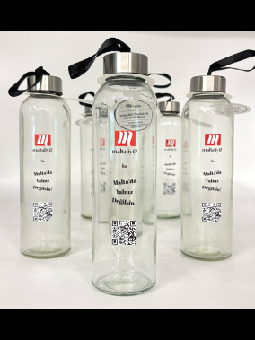 500 ml Cam Matara Şu Şişesi Kılıfsız