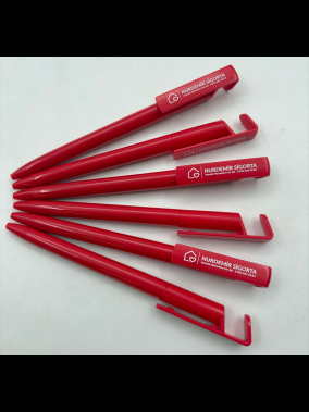 Çevirmeli Telefon Standlı Plastik Tükenmez Kalem