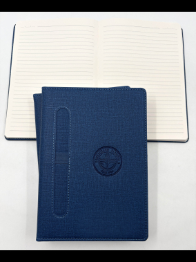 15 x 21 cm Termo PU Sert Kapaklı Tarihsiz Defter, 224 Sayfa, 70gr. Ivory Krem Çizgili İç Kağıt, Kalem Tutuculu, Esnek Lastikli