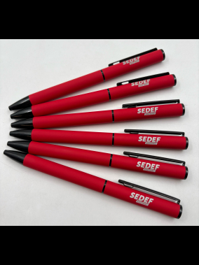 Rubber Gövdeli Çevirmeli Metal Tükenmez Kalem