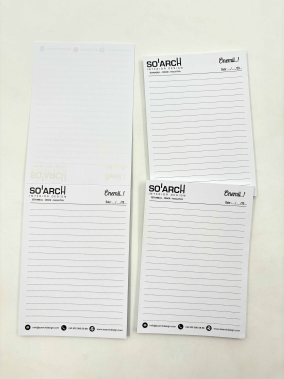 Üstten Tutkallı Bloknot