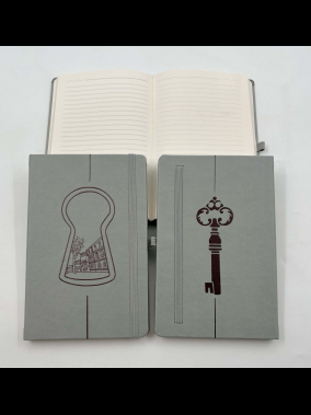 13 x 21 cm Termo PU Sert Kapaklı Tarihsiz Defter, 224 Sayfa, 70 gr Ivory Krem Çizgili İç Kağıt, Esnek Kapak Lastikli, Kalem Tutuculu