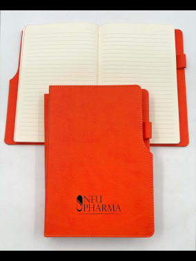 14,5 x 21 cm Termo Deri PU Sert Kapaklı Tarihsiz Defter, 224 Sayfa, 80 gr Ivory Krem Çizgili İç Kağıt, Kenar Boyalı, Kalem Tutuculu