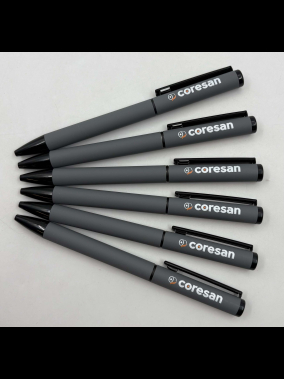 Çevirmeli Rubber Gövde Metal Tükenmez Kalem