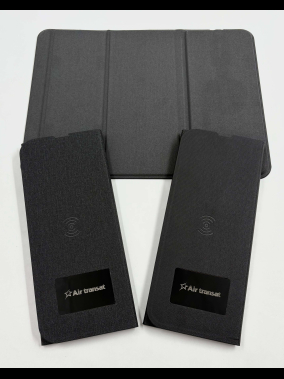 Katlanabilir Kablosuz Şarj Özellikli Mouse Pad (PU Deri, Işıklı Logolu)