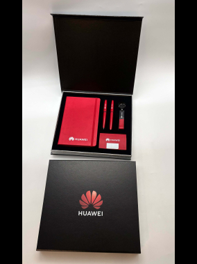 13×21 Termo Deri Defter, Metal Roller & Tükenmez Kalem, Deri Kartvizitlik & Deri Anahtarlık 5’li VIP Kutulu Hediye Seti