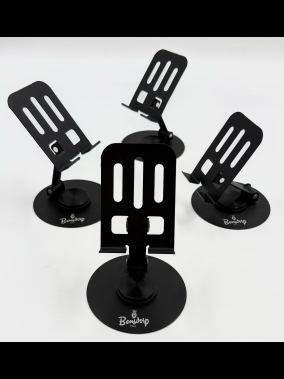 Alüminyum Masaüstü Telefon Standı (360° Döner, Ayarlanabilir Yükseklik)