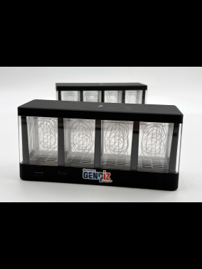 RGB Işıklı Panel Saatli Kablosuz Şarj Cihazı (15W Hızlı Şarj, Rubber Gövdeli)