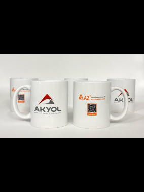 Porselen Süblimasyon Klasik Silindir Promosyon Kupa Bardak - Kutulu