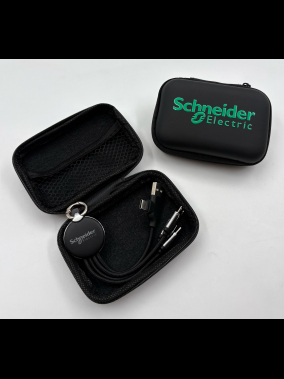 EVA Çantalı Işıklı Logolu 15 cm Anahtarlık Tipi 3’ü 1 Arada Şarj Kablosu (USB-C, Lightning, Micro USB) – Veri Aktarımlı