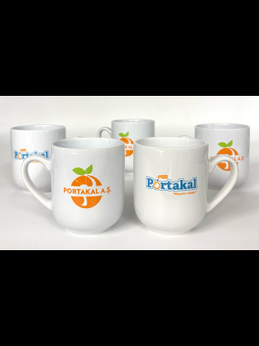 Porselen  Beyaz Bone Promosyon Kupa Bardak - Kutulu