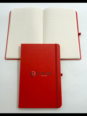 13 x 21 cm Cilt Bezi Kapaklı Tarihsiz Defter 160 Sayfa 60 gr Holmen Krem Çizgili Lastikli Ayraçlı Ekonomik Model