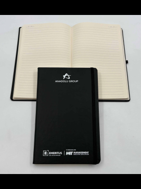 13 x 21 cm Termo Deri Sert Kapaklı Tarihsiz Defter 224 Sayfa 70 gr Ivory Krem Çizgili