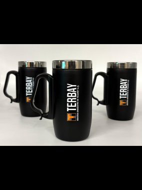 Kulplu Termos Tipi Çelik Kupa Bardak 240 ML