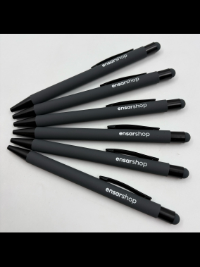 Metal Tükenmez Touchpen Kalem Rubber Gövde