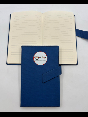 13 x 21 cm Termo PU Sert Kapaklı Tarihsiz Defter, 224 Sayfa, 70 gr Ivory Çizgili İç Kağıt, Mıknatıslı Toka