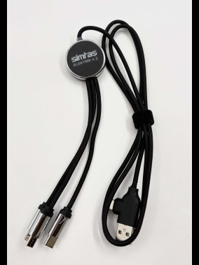 Işıklı Logo 60W Hızlı Type-C Uçlu Şarj Kablosu (Data Transferli)