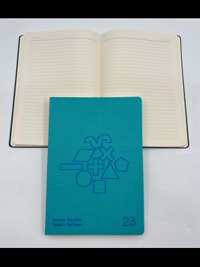 17 x 24 cm Termo Deri Yumuşak Kapaklı Tarihsiz Defter, 224 Sayfa, 80 gr Ivory Çizgili İç Kağıt