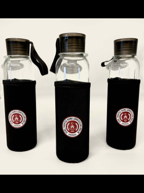 500ml Kılıflı Geri Dönüştürülmüş Cam Su Şişesi