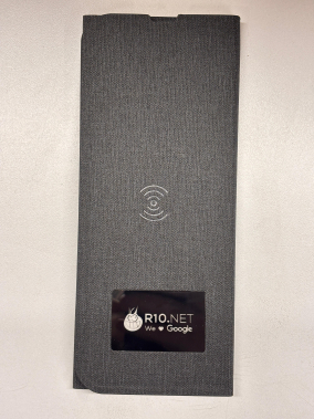 Katlanabilir Kablosuz Şarj Özellikli Mouse Pad (PU Deri, Işıklı Logolu)