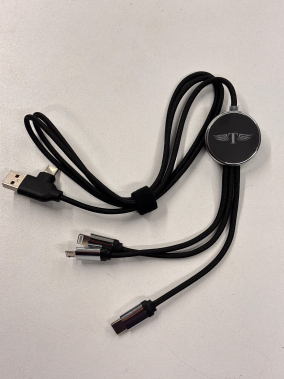 Işıklı Logo 60W Hızlı Type-C Uçlu Şarj Kablosu (Data Transferli)