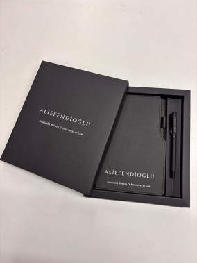 Termo Deri Defter & Metal Roller Kalem Kutulu Hediye Seti