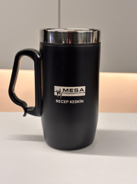 Kulplu Termos Tipi Çelik Kupa Bardak 240 ML