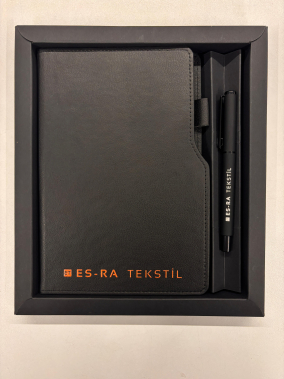 Termo Deri Defter & Metal Roller Kalem Kutulu Hediye Seti