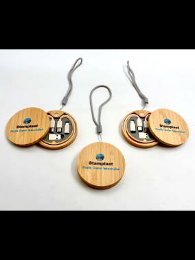 Çok Fonksiyonlu Taşınabilir Kablo Seti (Bambu Kutu, 60W, Sim Kart Yuvalı)