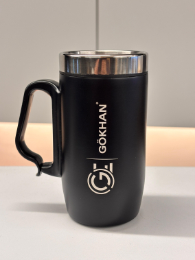 Kulplu Termos Tipi Çelik Kupa Bardak 240 ML