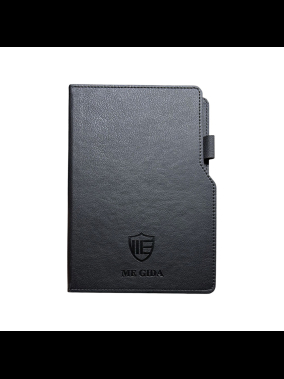 14,5 x 21 cm Termo Deri PU Sert Kapaklı Tarihsiz Defter, 224 Sayfa, 80 gr Ivory Krem Çizgili İç Kağıt, Kenar Boyalı, Kalem Tutuculu